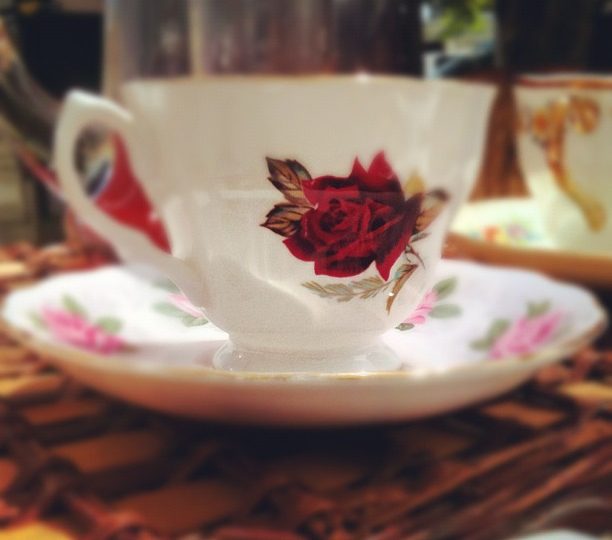 Tea always tastes better in a beautiful tea cup!
