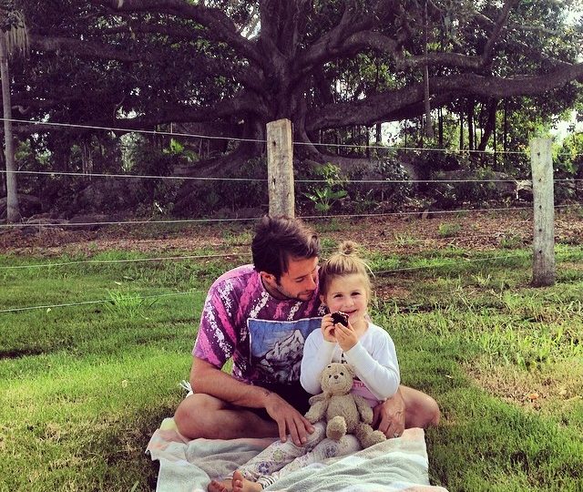 Byron hinterland. Gluten free, sugar free, organic brownie and an organic chai with Dad….yummo!