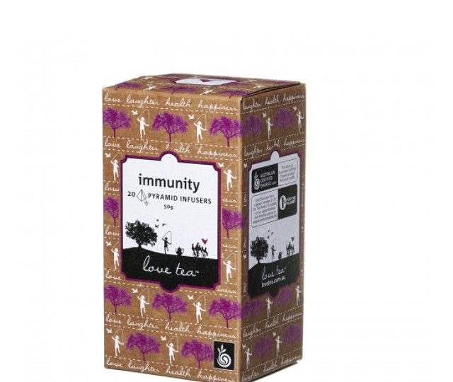 strengthen your immune system and help prevent colds this winter with immunity tea. it’s organic, caffeine free…& it’s now available in biodegradable pyramid tea bags x