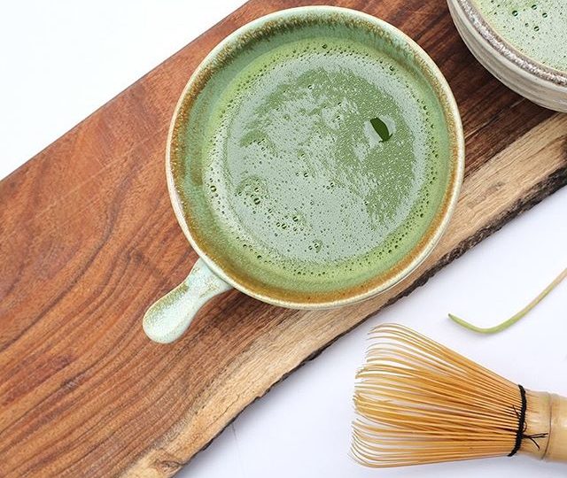 • MATCHA MONDAY • This amazing tea is grown, processed + prepared differently to traditional green tea. •It’s shade grown, which increases its chlorophyll content •It’s stone ground into a powder, so rather than just infusing the tea leaves + discarding them, you actually CONSUME the tea leaves! •It’s also rich in antioxidants + contains enough caffeine to add a little spring to your step. Amazing!