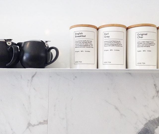 If you’ve been to a café that serves our tea, you might have seen these beautiful canisters. You can actually purchase them for storing your favourite Love Tea blends at home. They are available from our online store – just mention which blend you’d like in the comments section of the checkout when you purchase, and we’ll be sure to add a beautiful label, which describes the blend and provides tips on the best way to brew it for a perfect cup of tea. ????@neckofthewoodscafe