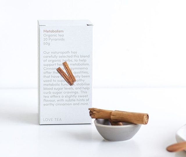 If you’re looking to help regulate your metabolism and need something to help curb your sugar cravings, our Metabolism blend is the perfect tea for you. Cinnamon and gymnema offer therapeutic qualities that have traditionally been used to support healthy metabolic function, stabilise blood sugar levels, and help curb sugar cravings. This tea offers a slightly sweet flavour, with subtle hints of earthy cinnamon and mint. This blend is available from select stockists, or from our online store