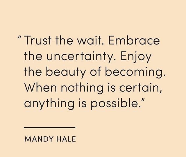 ? When you let go of your preconceived ideas, anything is possible ?