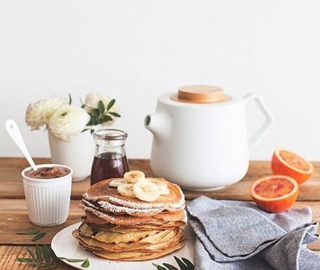 Healthy pancakes and a cup of English Breakfast would be the best way to start your morning. Wake up a little earlier tomorrow, and start your day right.  @pariscabane