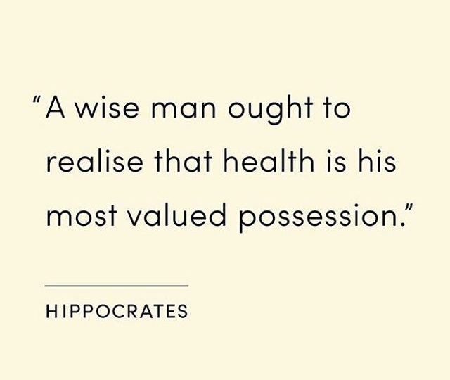 ? Nurture your body and treasure your health ?