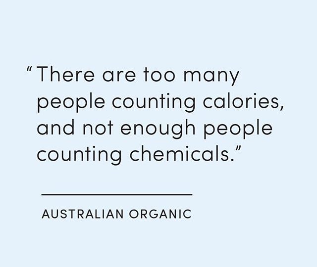 ? Consider the chemicals used in the production of food, and focus on clean eating ?